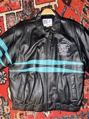 1997 Super Bowl XXXI Leather Jacket Green Bay Packers Era